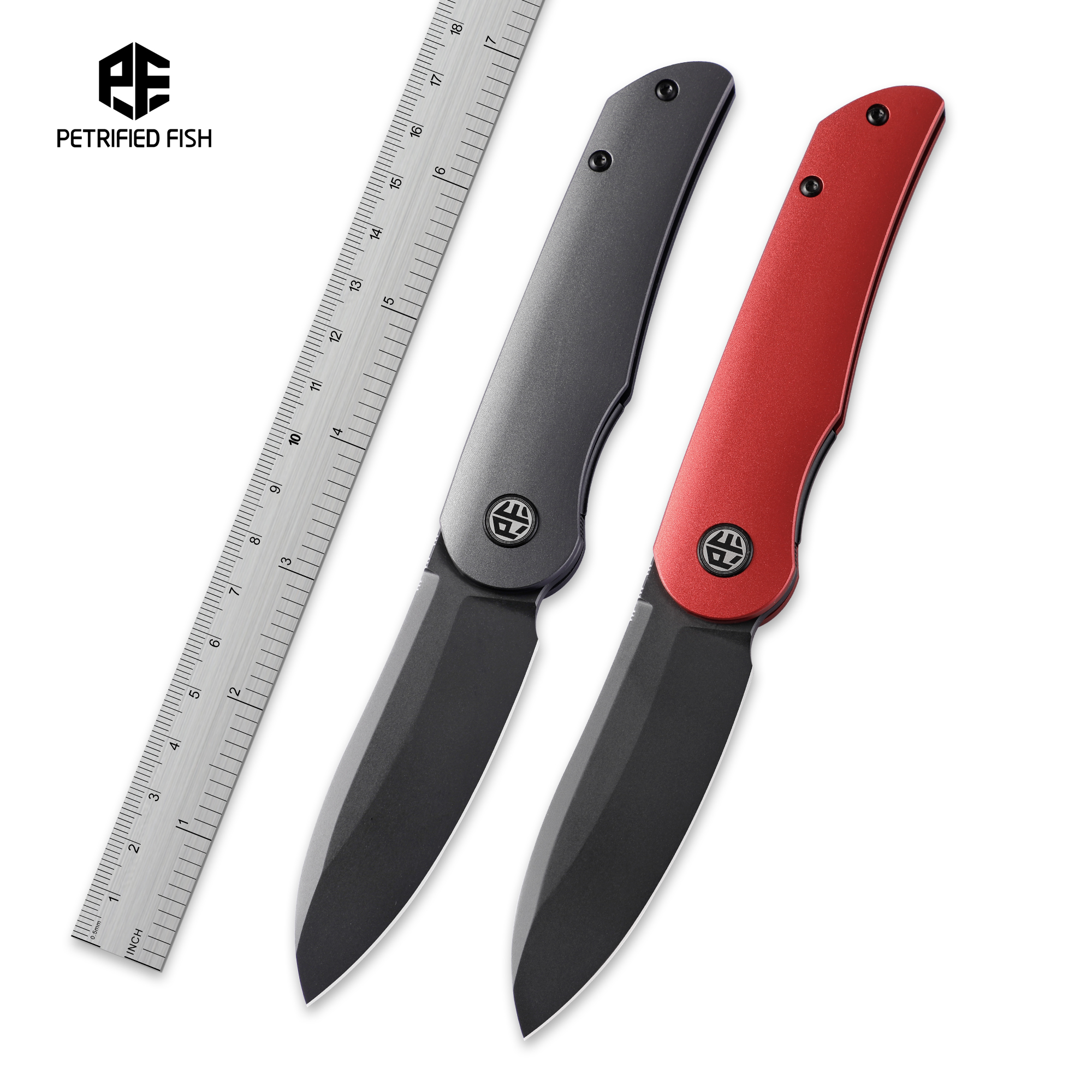 Pocket Knife Ceramic - Petrified Fish PFE16 Folding Knife Ceramic