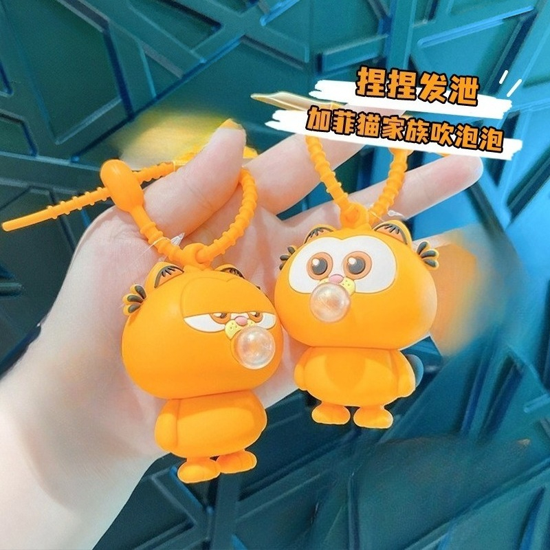 New Garfield doll car keychain - Carabiner Keychain ulasan dan harga
