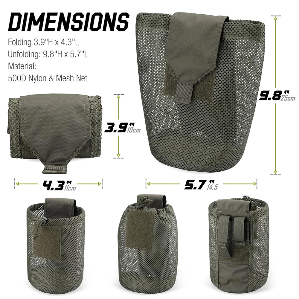 Foldable Molle Dump Drop Pouch - Edc Carry Box ulasan dan harga