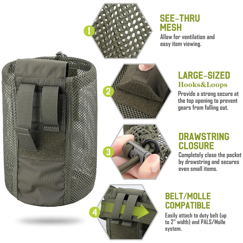 Foldable Molle Dump Drop Pouch - Edc Carry Box ulasan dan harga