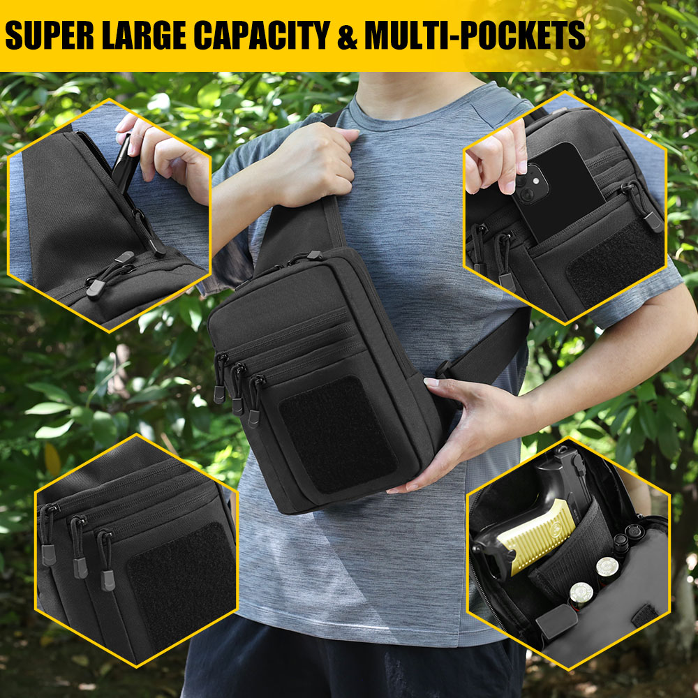 Tactical Pistol Gun Bag Concea - Edc Pistol Carry Bag ulasan dan harga
