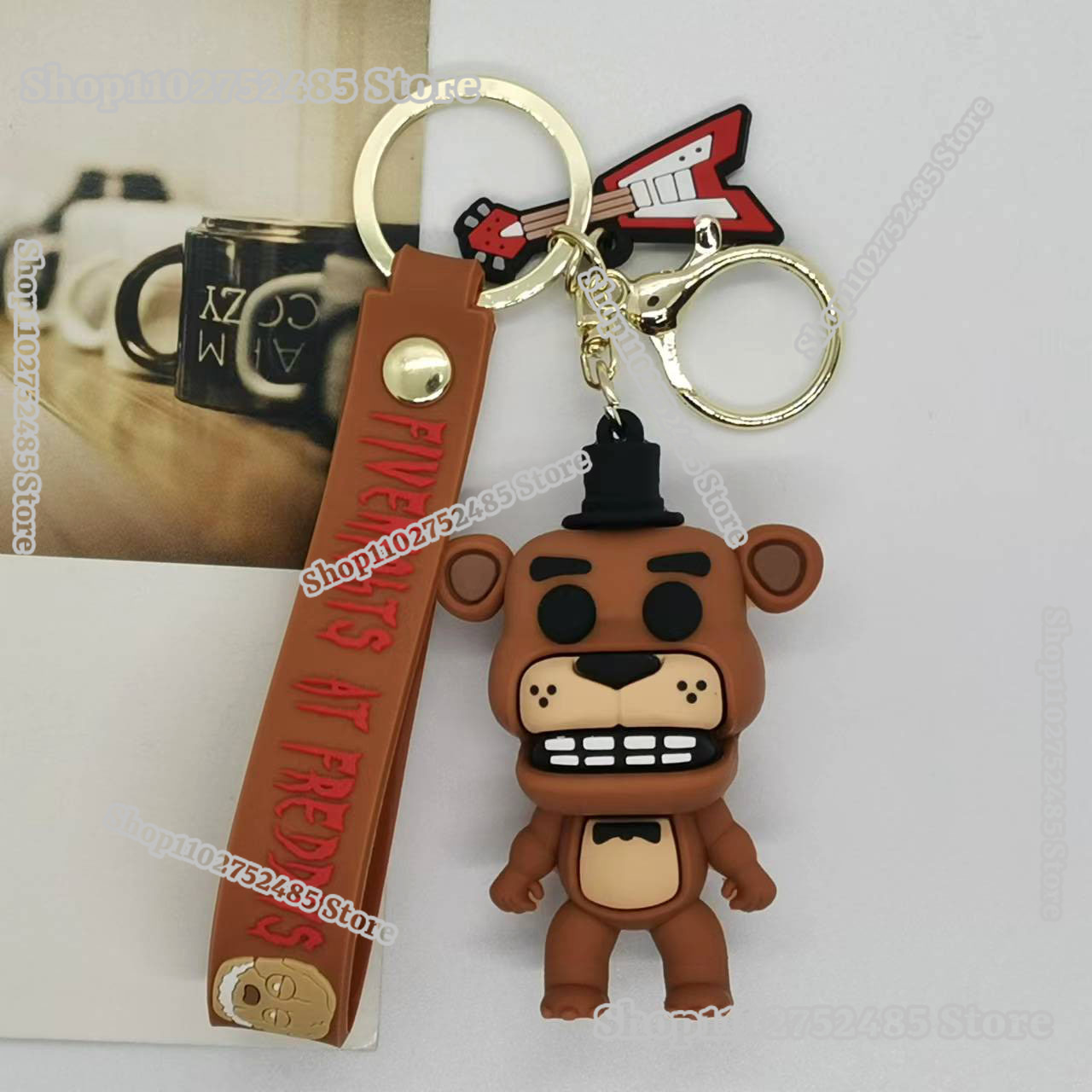 5pcs Cartoon Anime FNAF Figure - Carabiner Keychain ulasan dan harga