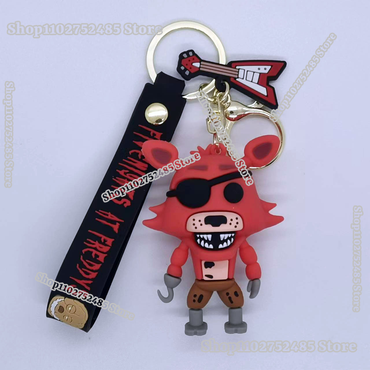 5pcs Cartoon Anime FNAF Figure - Carabiner Keychain ulasan dan harga