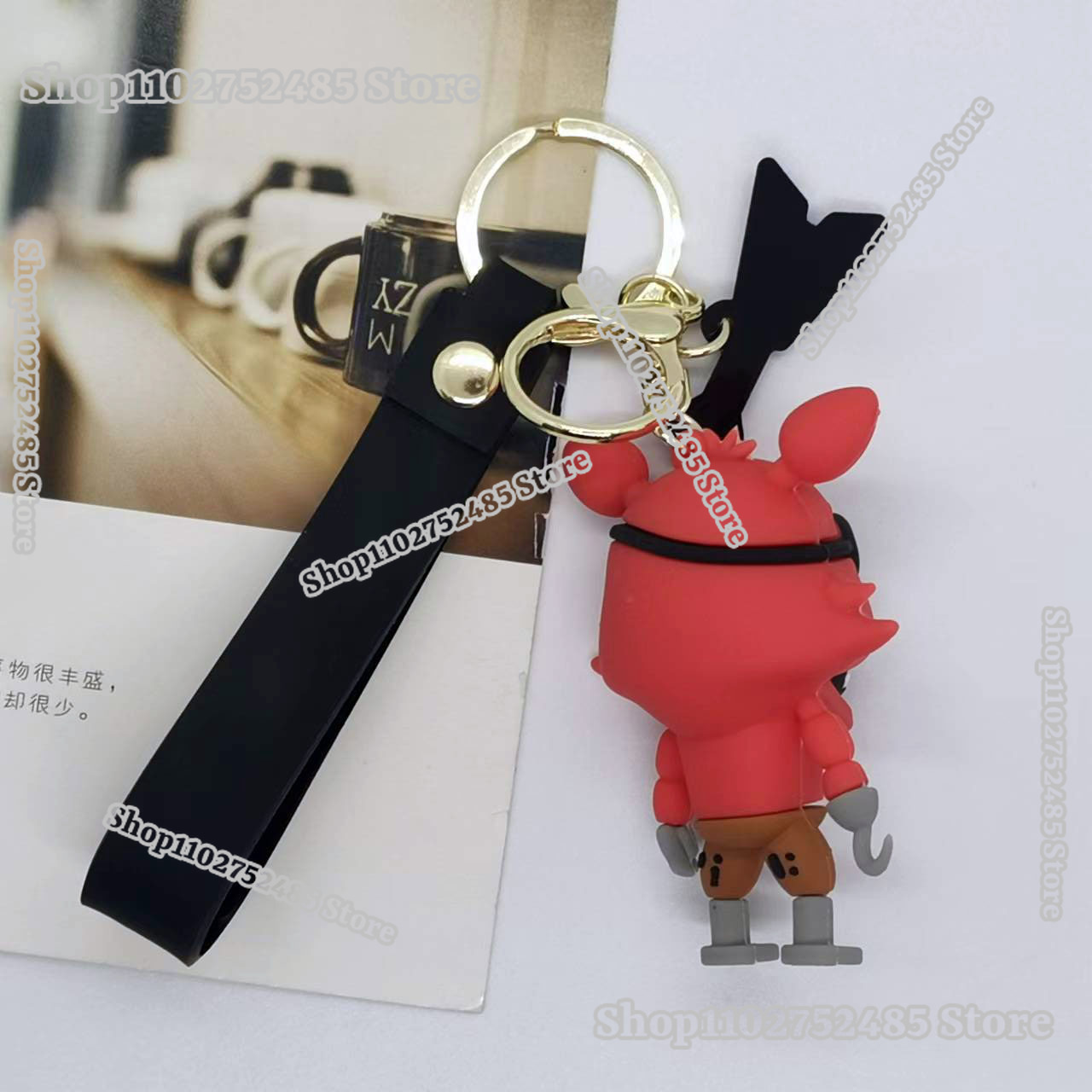 5pcs Cartoon Anime FNAF Figure - Carabiner Keychain ulasan dan harga