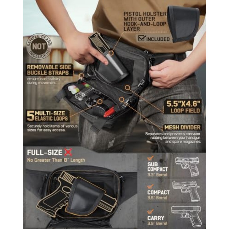 Tactical Concealed Carry Fanny - Edc Carry Bag For Men ulasan dan harga