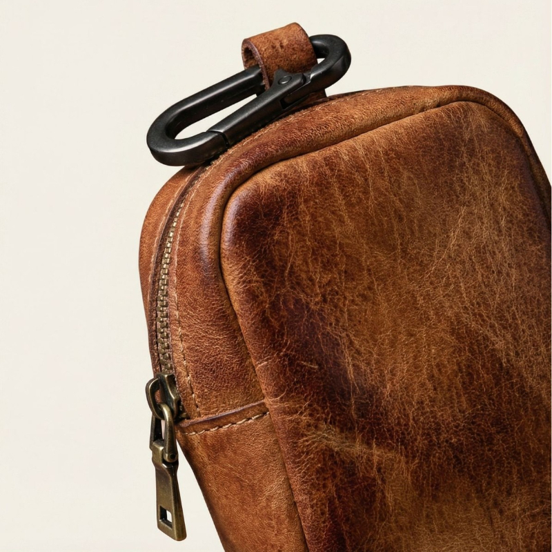 Rugged Vintage Leather Mini Cl - Edc Carry Coins ulasan dan harga