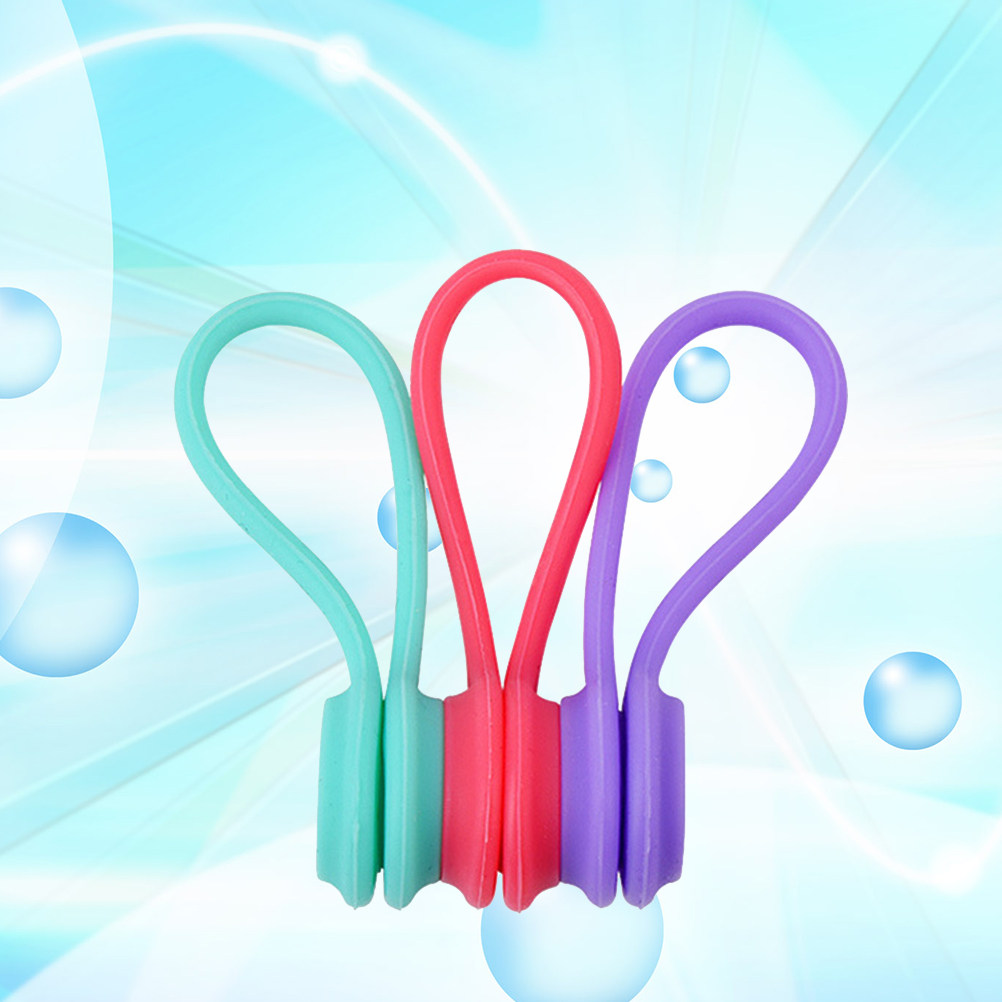 10Pcs Magnetic Earphone Cord O - Cable Winder Keychain ulasan dan harga