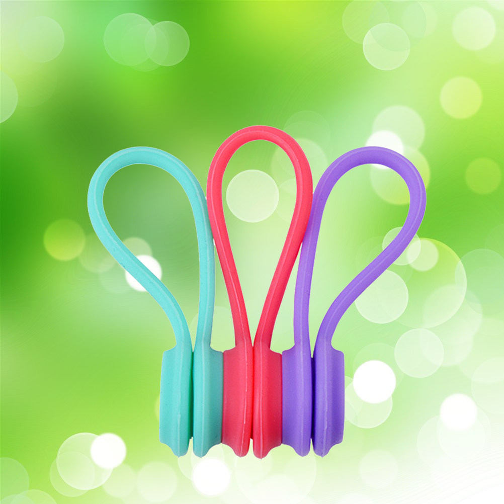 10Pcs Magnetic Earphone Cord O - Cable Winder Keychain ulasan dan harga