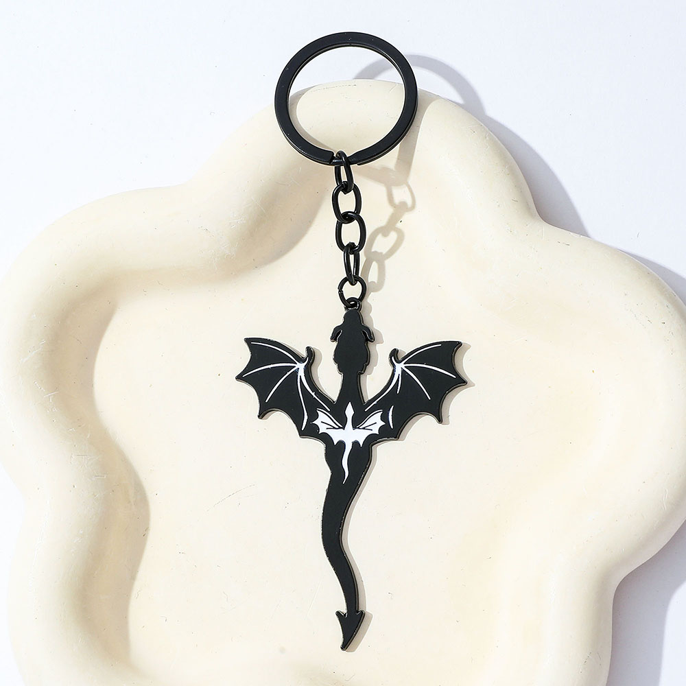 Fourth Wing Black Dragon Keych - Carabiner Keychain ulasan dan harga