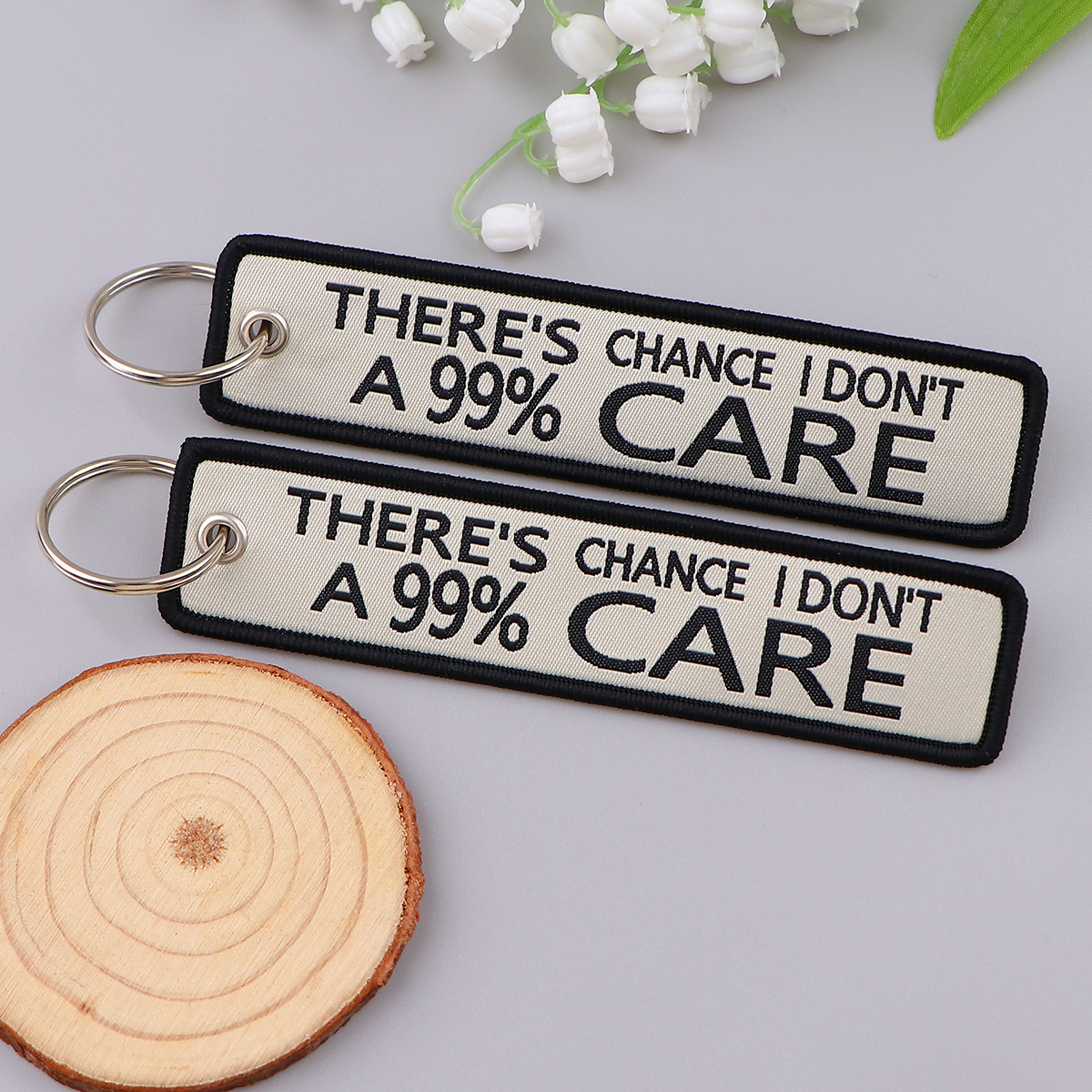 Van Gogh Embroidery Key Fobs K - Carabiner Keychain ulasan dan harga