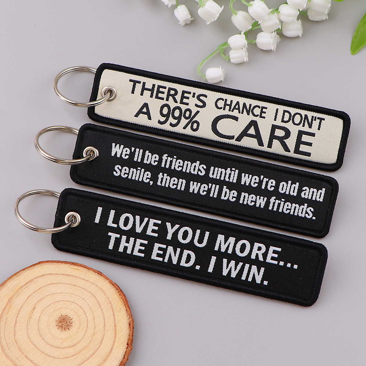 Van Gogh Embroidery Key Fobs K - Carabiner Keychain ulasan dan harga