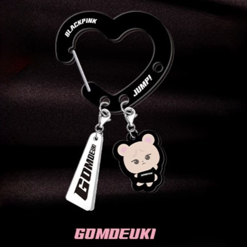 Black Pink Lovely Acrylic Fan‑ - Carabiner Keychain ulasan dan harga