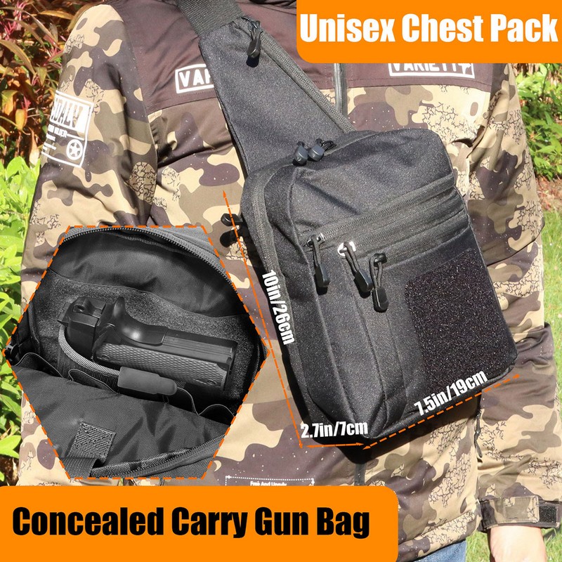 New Tactical Chest Bag Pistol  - Edc Concealed Carry Backpack ulasan dan harga