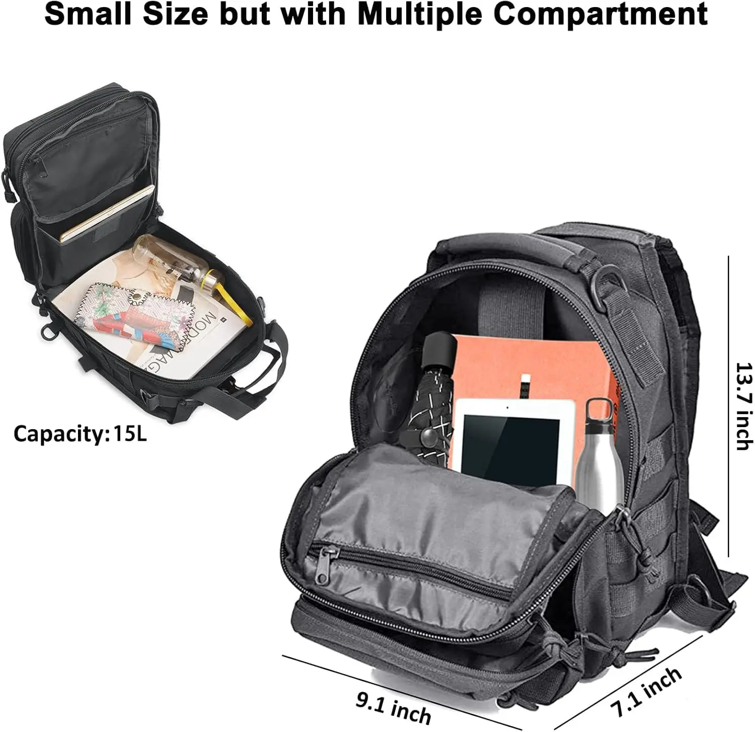 Tactical Sling Backpack Should - Edc Concealed Carry Backpack ulasan dan harga
