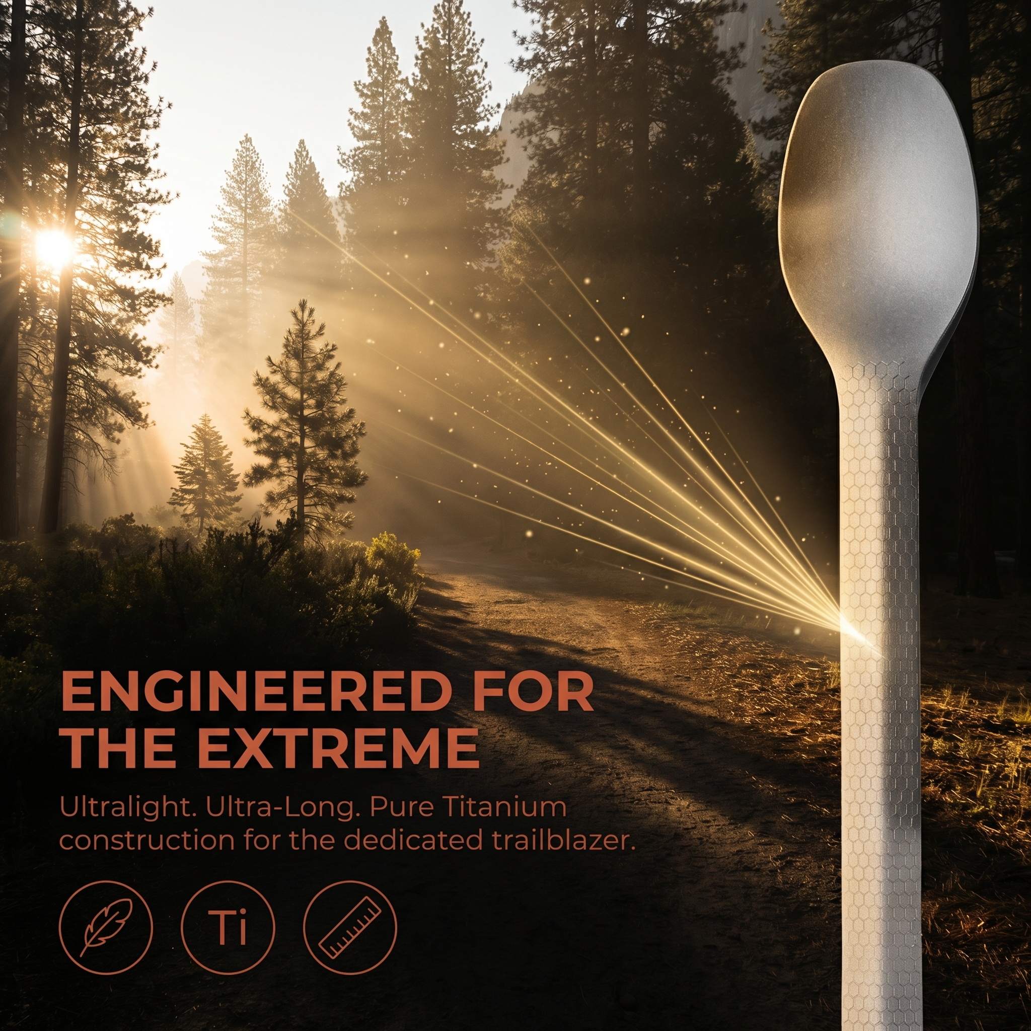 Dawn Deer Titanium Spoon 22cm  - Edc Everyday Carry Knives ulasan dan harga