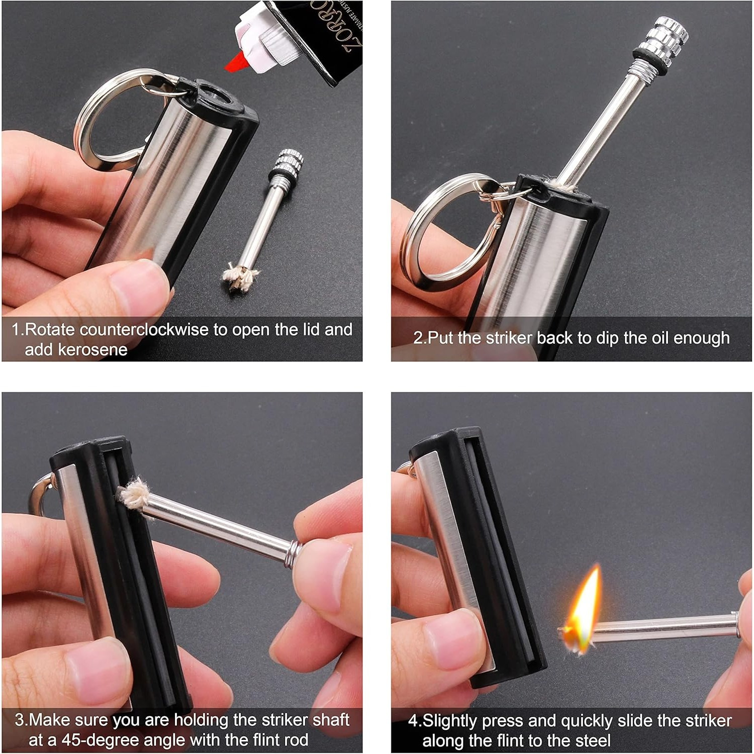 1-5-pack Magnesium flint set,  - Ferro Rod Striker ulasan dan harga