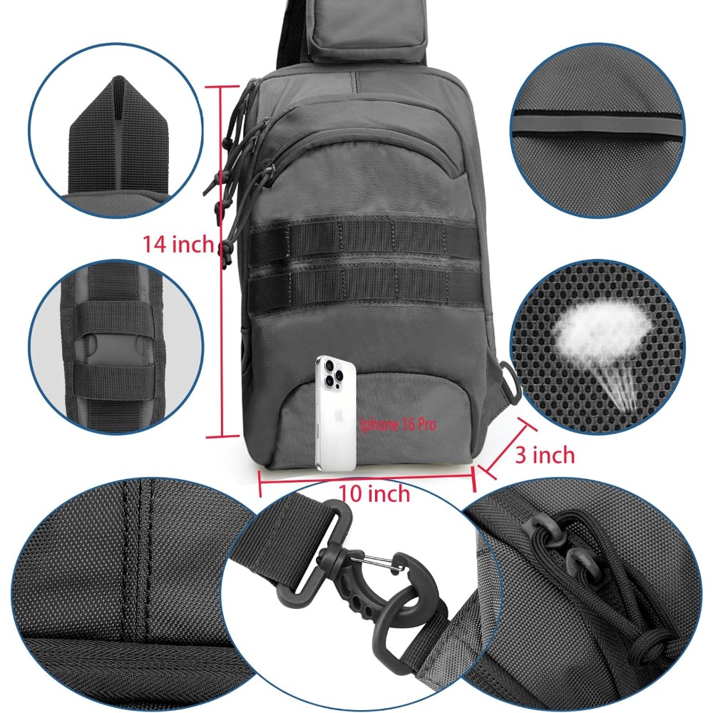 Tactical Sling Chest Bag EDC S - Edc Concealed Carry Backpack ulasan dan harga