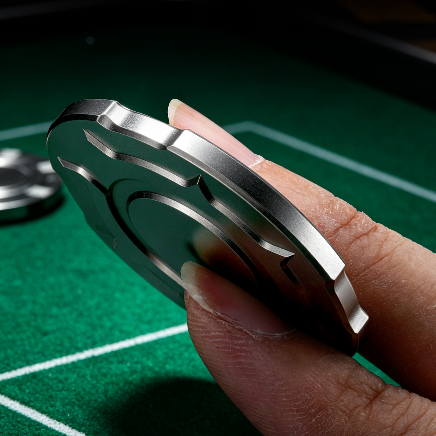 Titanium Alloy Poker Chip Fidg - Edc Carry Coins ulasan dan harga